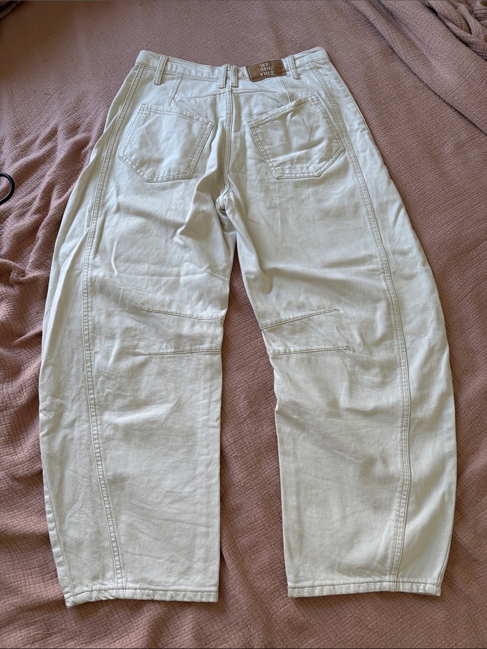 We The Free Cream High-Waist Utility Jeans - Picture 4 of 4